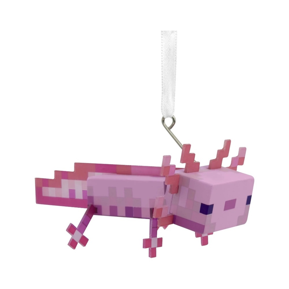 New Hallmark 2023 Mojang Minecraft Pink Axolotl Christmas Tree Ornament Gaming